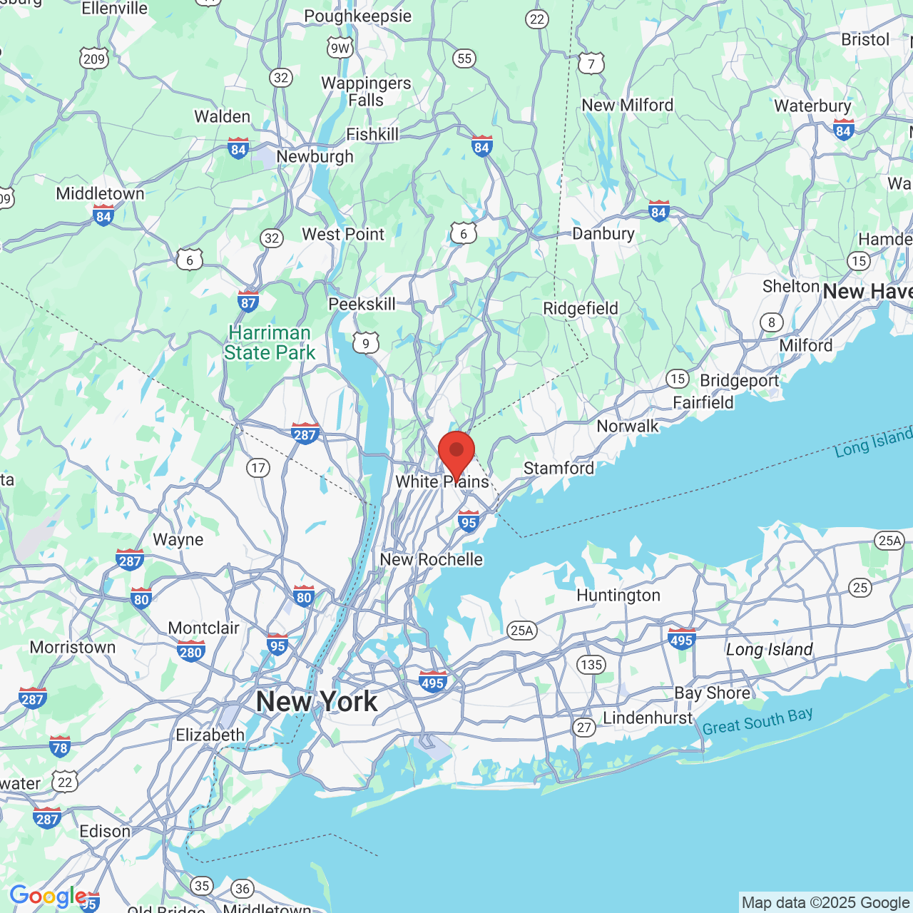 Google map image of our location in 244 Westchester Ave White Plains, NY